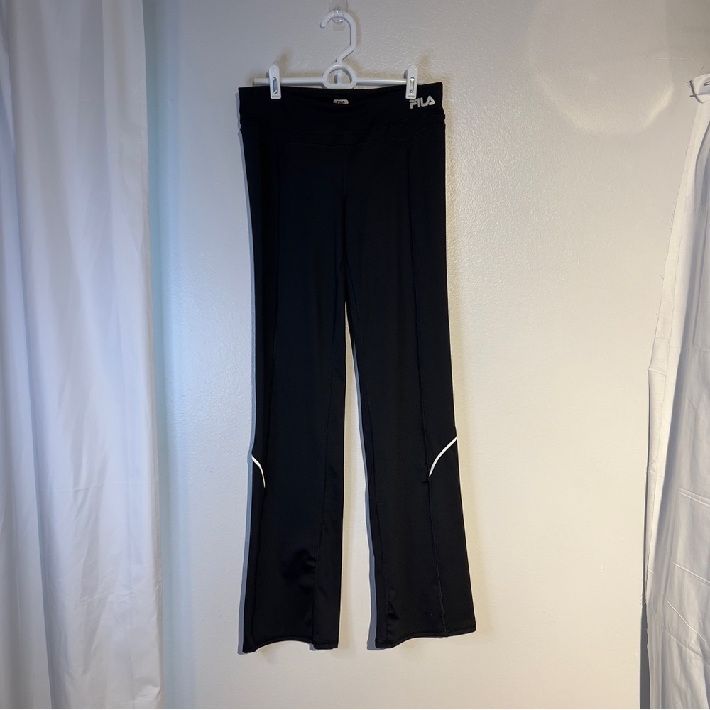 Fila Sport Performance Black Bootcut Leggings Women S Yoga Activewear Reflective